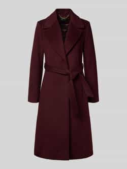 Lauren Ralph Lauren Lange jas met reverskraag en strikceintuur