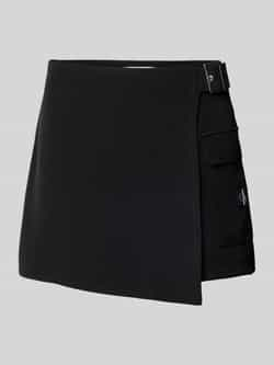 Calvin Klein Jeans Zwarte Wrap Shorts met Gesp Detail Black Dames