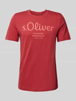 s.Oliver RED LABEL Regular fit T-shirt van puur katoen met grote labelprint