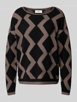 FYNCH-HATTON Oversized gebreide pullover met ribboorden