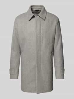 S.Oliver BLACK LABEL Regular fit lange jas in wollen look met blinde knoopsluiting