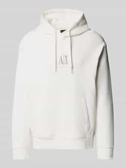 Armani Exchange Logo Print Crewneck Sweatshirt Mannen Lente Zomer Beige Heren