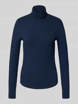 Tommy Hilfiger Shirt met lange mouwen SLIM 5X2 RIB ROLL-NK LS in een geribde structuur
