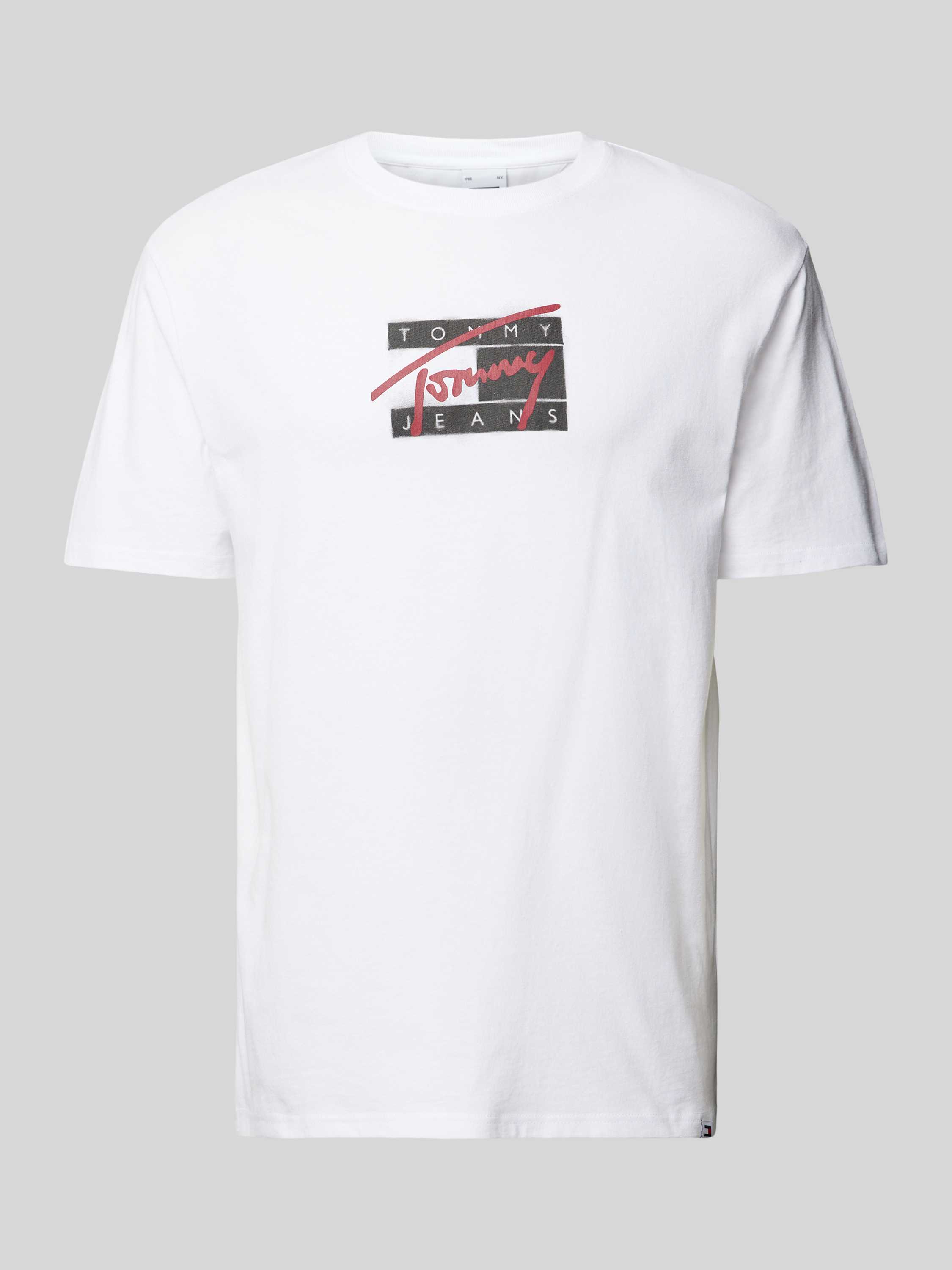 Tommy Jeans Street Sign T-Shirt Herfst Winter Collectie White Heren
