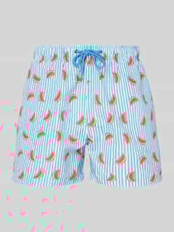 Relaxed fit zwembroek met strookzakken