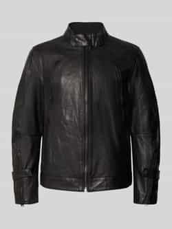 G-Star Raw Bikerjack van schapenleer met opstaande kraag