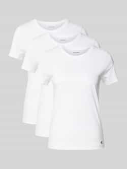 Calvin Klein Underwear Pyjamabovendeel met logostitching in een set van 3 stuks model 'Classic'