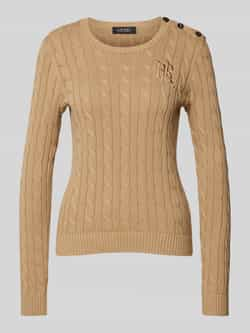 Lauren Ralph Lauren Gebreide pullover met labelstitching model 'MONTIVA'