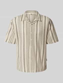 Redefined Rebel Boxy fit vrijetijdsoverhemd met ajourpatroon model 'ZANDER'