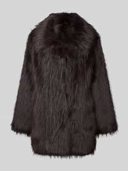 Selected Femme Regular fit lange jas van imitatiebont met haakjessluiting model 'BREA'