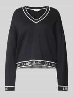 LIU JO SPORT Gebreide pullover met V-hals