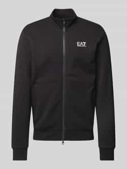 Emporio Armani EA7 Zwarte Sweater Casual Veelzijdig Logo Black Heren