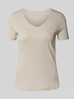 Christian Berg Woman T-shirt met geribde V-hals