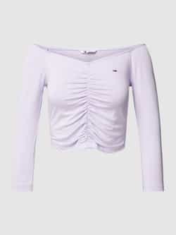 Tommy Jeans Kort shirt met lange mouwen en labelstitching
