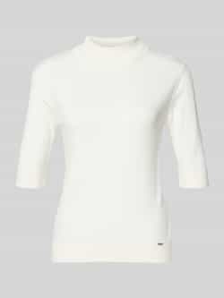 MORE & MORE Gebreid shirt met opstaande kraag