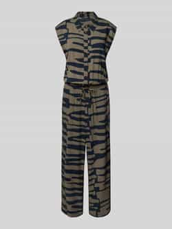 Opus Jumpsuit met overhemdkraag model 'Monny Shadow'