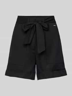 Guess Regular fit korte broek met strikceintuur model 'NEW NINA'