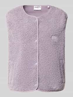 Jake*s Casual Gilet van teddybont met steekzakken