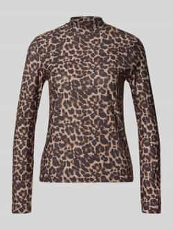 Vila Shirt met lange mouwen en opstaande kraag model 'LEOA'