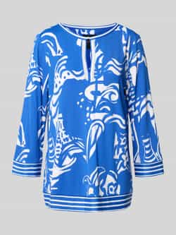 Marc Cain Regular fit blouse met druppelvormige hals