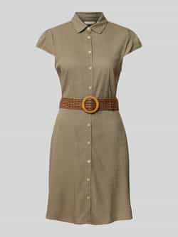 Apricot Mini-jurk van een mix van viscose en linnen