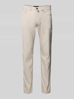 Pierre Cardin Tapered fit chino met structuurmotief model 'Lyon'