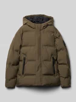 Jack & jones Regular fit gewatteerd jack met logo-applicatie model 'Fusion'