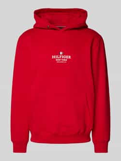 Tommy Hilfiger Hoodie met labelprint en kangoeroezak