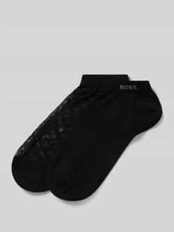 Boss Sneakersokken met elastische ribboordjes in een set van 2 paar