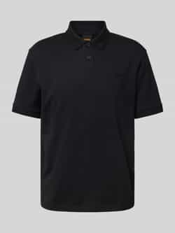 Boss Orange Regular fit poloshirt met labelstitching model 'Interlock'