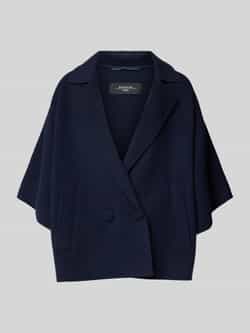 Max Mara Weekend Blauwe Wol Korte Double-Breasted Jas Blue Dames