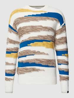 Scotch & Soda Gebreide pullover in off-white model 'Landscape'