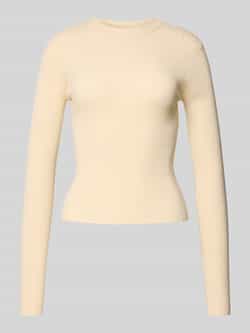 Pieces Slim fit gebreide pullover van viscosemix model 'MIRA'