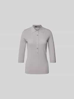 Slim fit poloshirt in gebreide look
