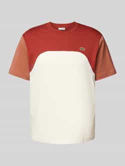 Lacoste Kleur Blok Katoenen T-shirt Multicolor Heren
