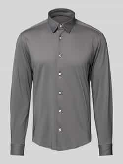 Boss Slim fit zakelijk overhemd met kentkraag model 'Roan'