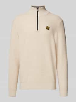 PME LEGEND Heren Truien & Vesten Half Zip Collar Cotton Mouline Zand