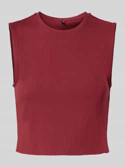 Only Slim fit korte top van katoenmix model 'VELA'