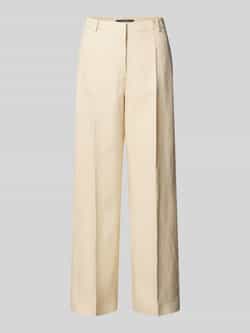 Weekend Max Mara Wide leg linnen broek met persplooien model 'MALIZIA'