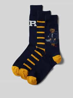 Polo Ralph Lauren Underwear Sokken met logostitching in een set van 3 paar
