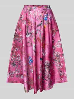 Miss goodlife Knielange rok met plooien model 'Cherry Blossom'