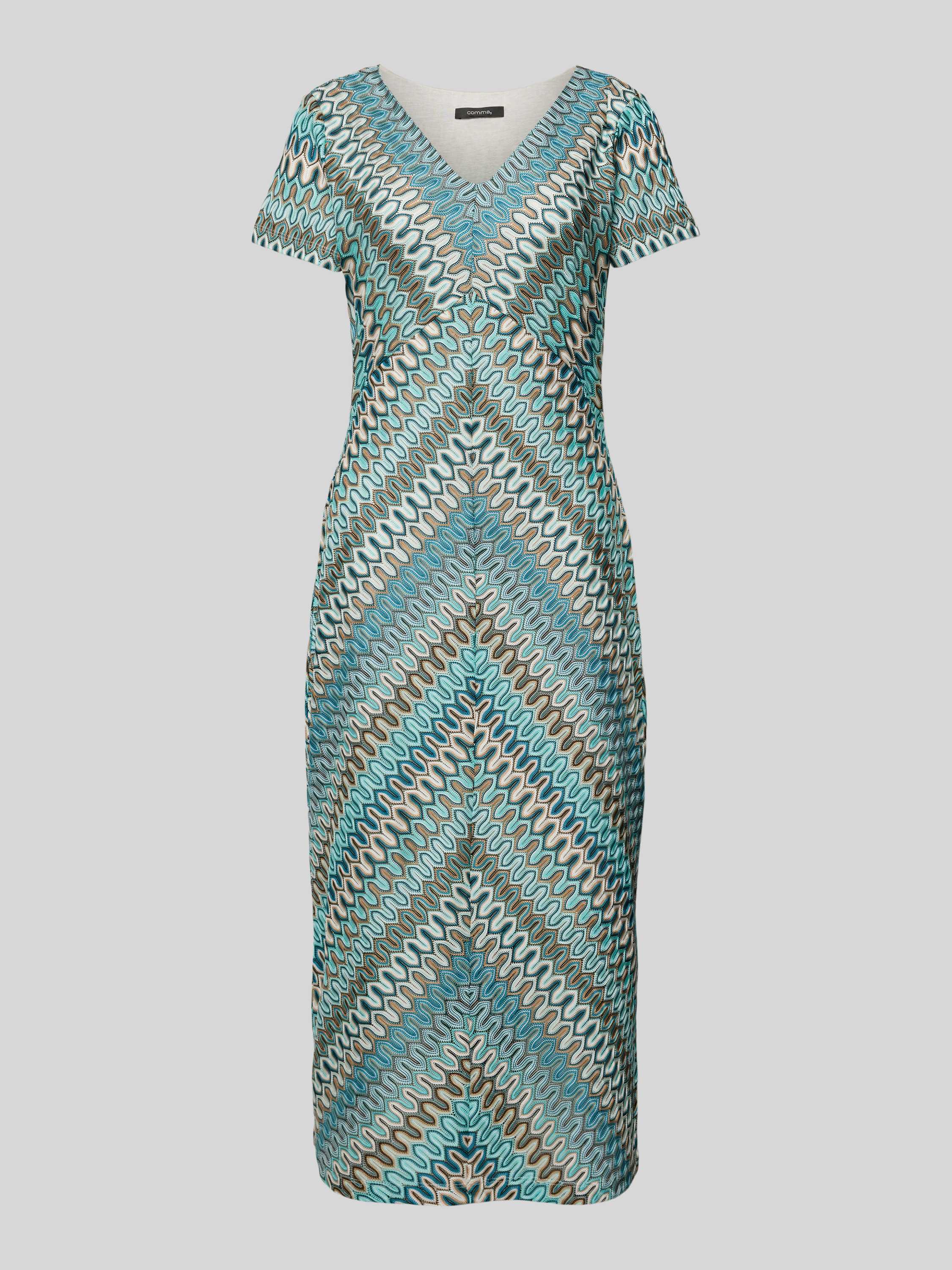Comma Midi-jurk met V-hals