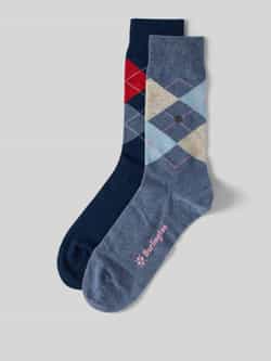 Burlington giftbox sokken Argyle 2-Pack SO set van 2 multi