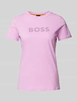 Boss Orange T-shirt met contrasterende gekleurde boss print