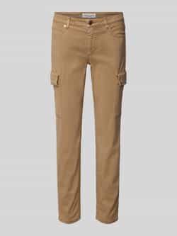 Marc O'Polo Slim fit cargobroek van lyocellmix met fluweelzacht oppervlak model 'LULEA'