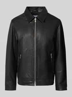 Jack & jones Leren jack met kentkraag model 'CASABLANCA'