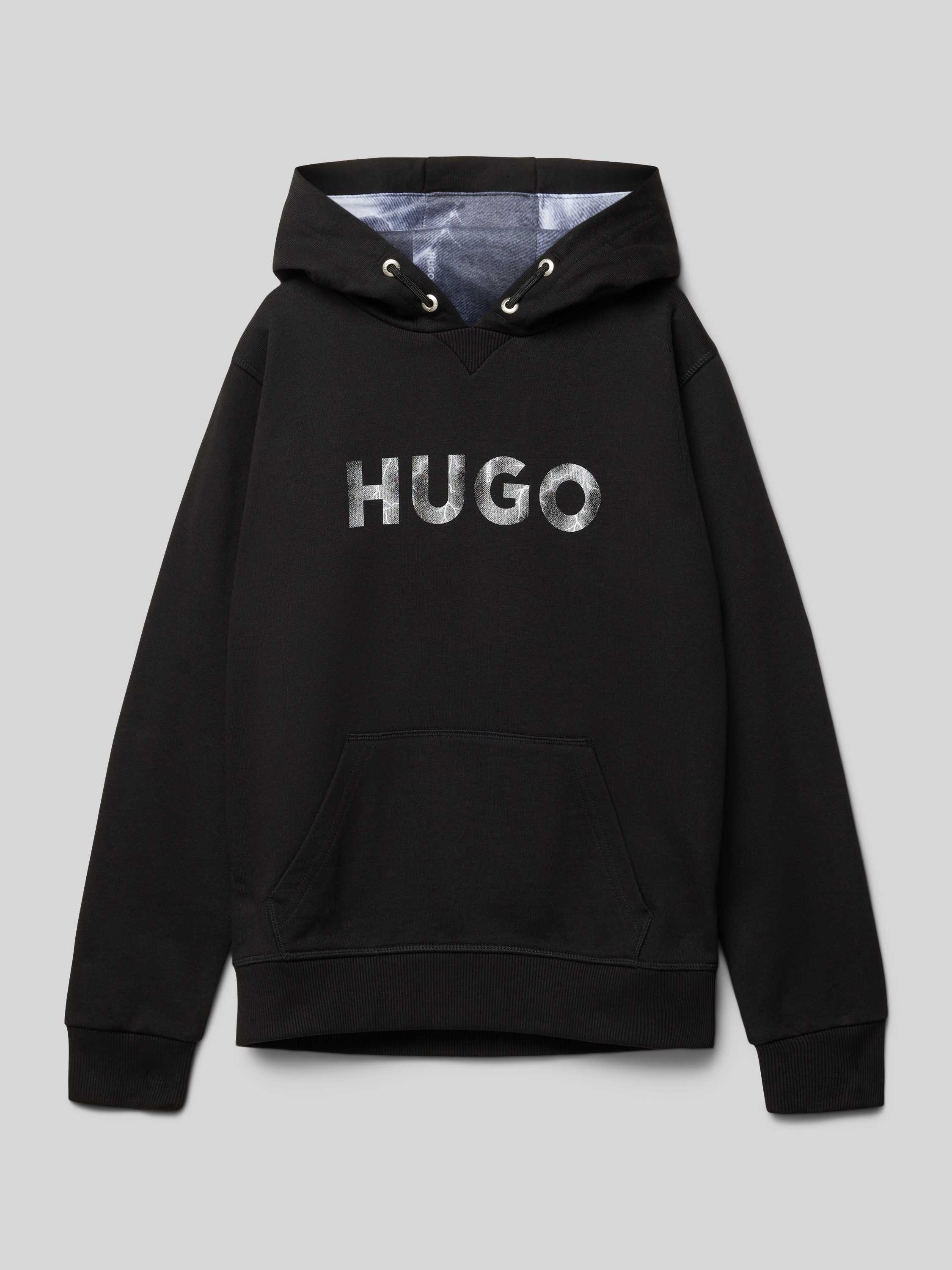 HUGO Hoodie met labelprint