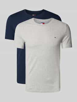TOMMY JEANS Shirt met ronde hals TJM XSLIM 2PACK JERSEY TEE EXT (Set van 2)