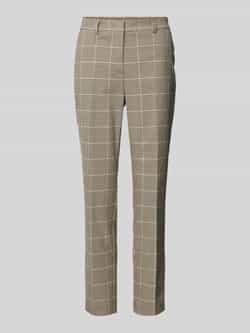 Christian Berg Woman Selection Tapered fit pantalon met glencheck-motief