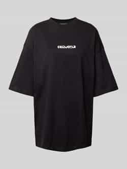 Review Oversized T-shirt met labelprint